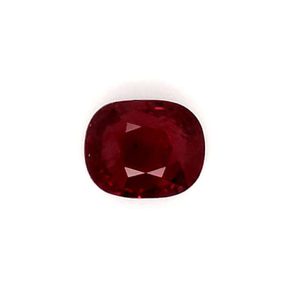 4.06 Carats Oval Cut No Heat Red Ruby Loose Gemstone Showcase