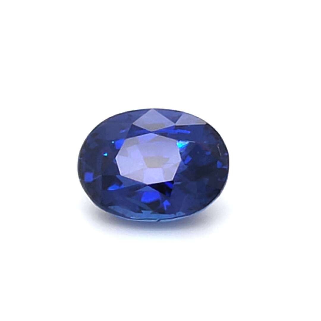 5.09 Carat Oval Cut Heat Royal Blue Sapphire Loose Gemstone GRS