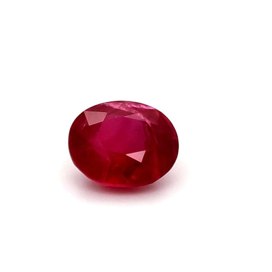 6.06 Carats Oval Cut Heat Red Ruby Loose Gemstone GRS
