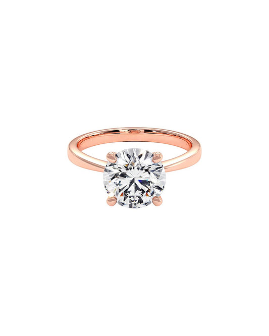 Liorabelle 3 Carat Round Cut Lab Grown Diamond Engagement Ring in 14k Rose Gold