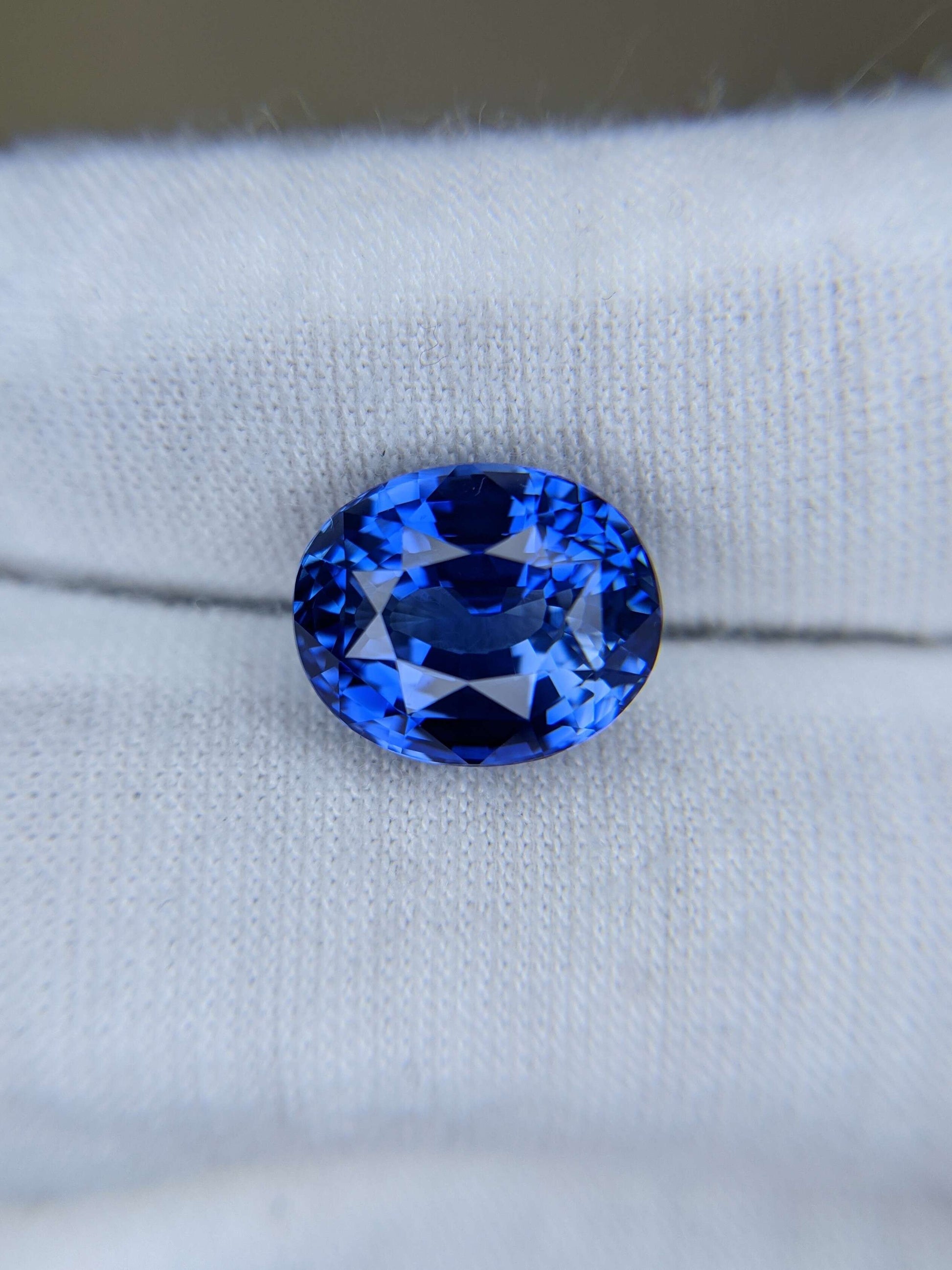 7.44 Carat Oval Cut No Heat Blue Sapphire Loose Gemstone GIA Certified