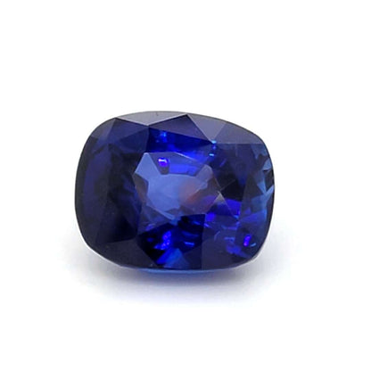 8.67 Carat Cushion Cut Heat Royal Blue Sapphire Loose Gemstone GRS Solo