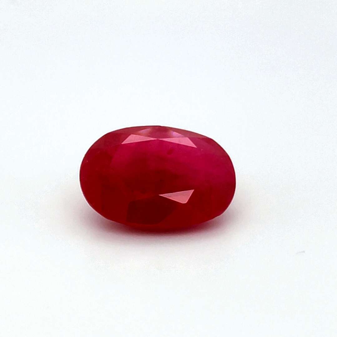 9.60 Carats Oval Cut Heat Pinkish Red Ruby Loose Gemstone TGL