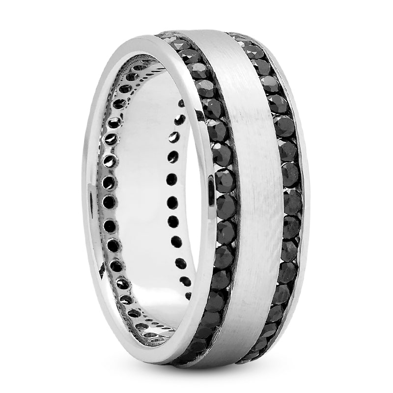Aadhavan Size 7 - 12 Men's Band in 14k White Gold Top