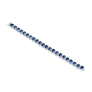 Raina 26 Carat Oval Cut J'adore Blue Sapphire Bracelet