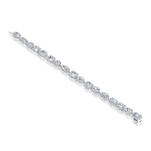 Promise 21 Carat Combine Mix Shape Diamond Bracelet in Platinum