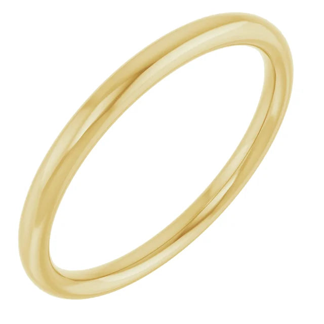Evyra Wedding Band in 14k Yellow Gold Side