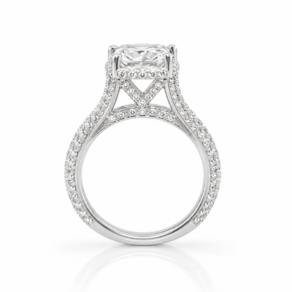 Lucaira 7 Carat Round Brilliant Cut Lab Grown Diamond Ring in 18k White Gold