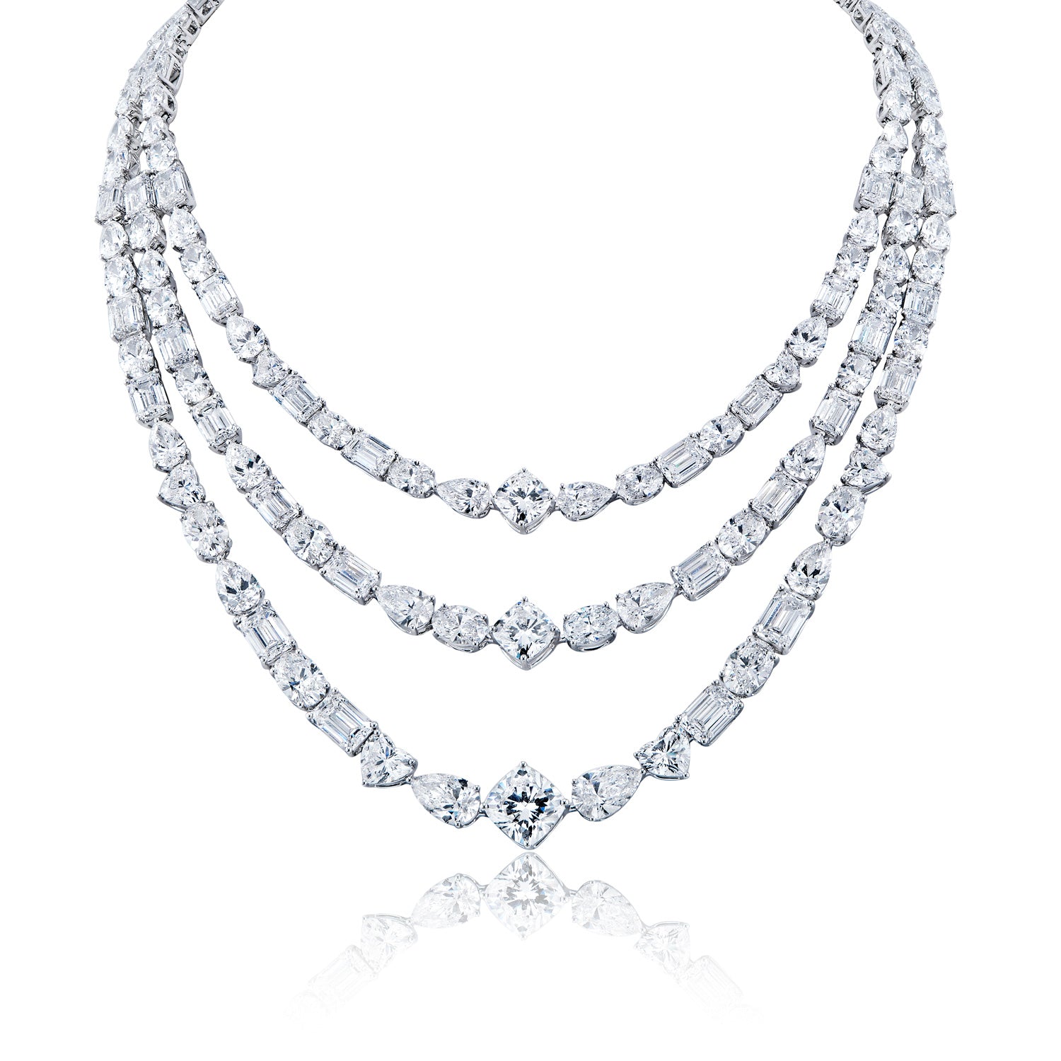 Designr 18k White Gold Diamond Pendant Necklace Valentine Girlfriend gift  2carat | eBay