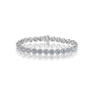 Lilla 8 Carats Round Brilliant Lab-Grown Diamond Bracelet Full View