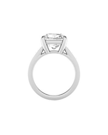 white gold ring with a diamond on a white background