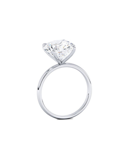 Larevella 5 Carat Oval Cut Lab Grown Diamond Engagement Ring in 14k White Gold Back View