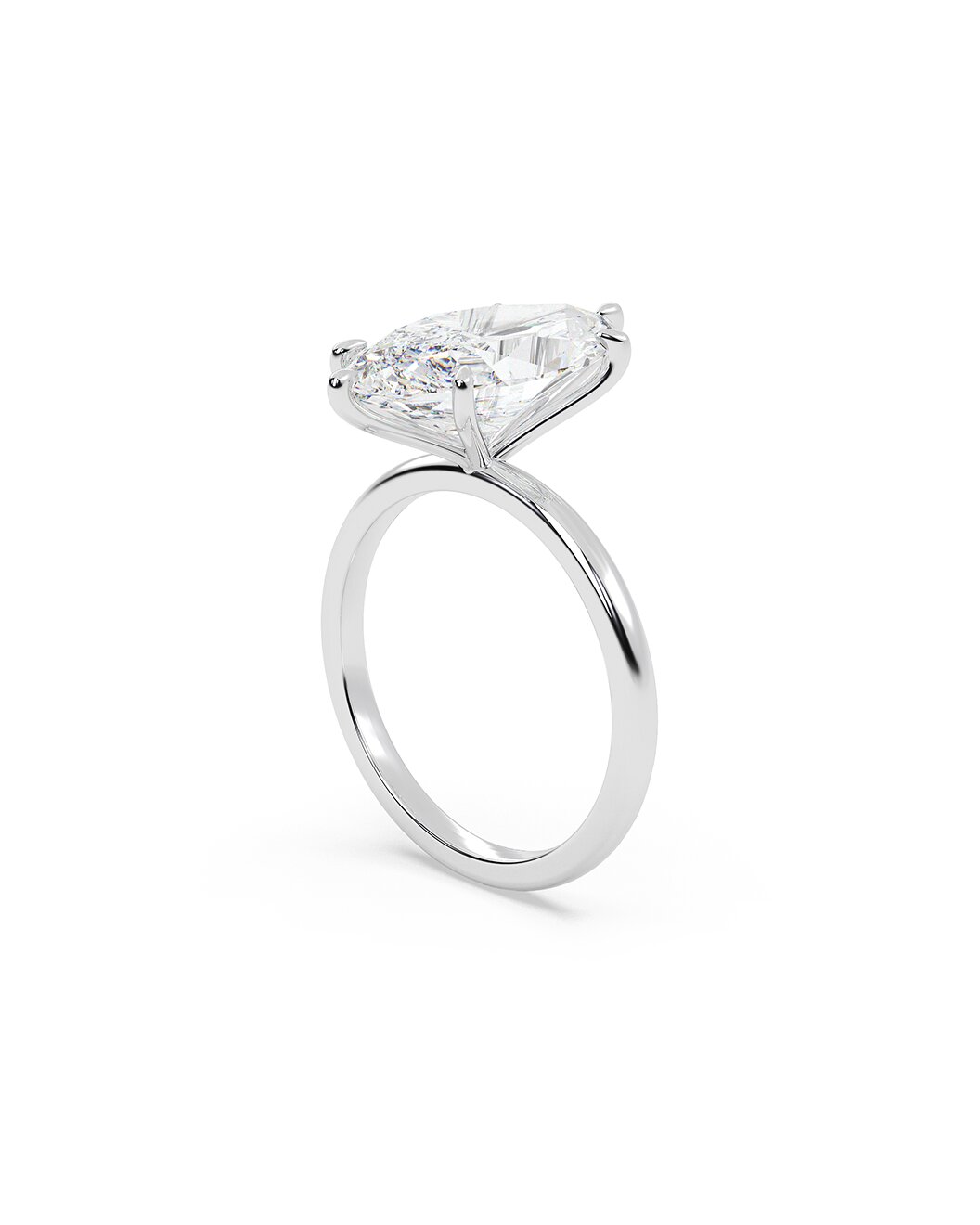 Diamond ring on a white background