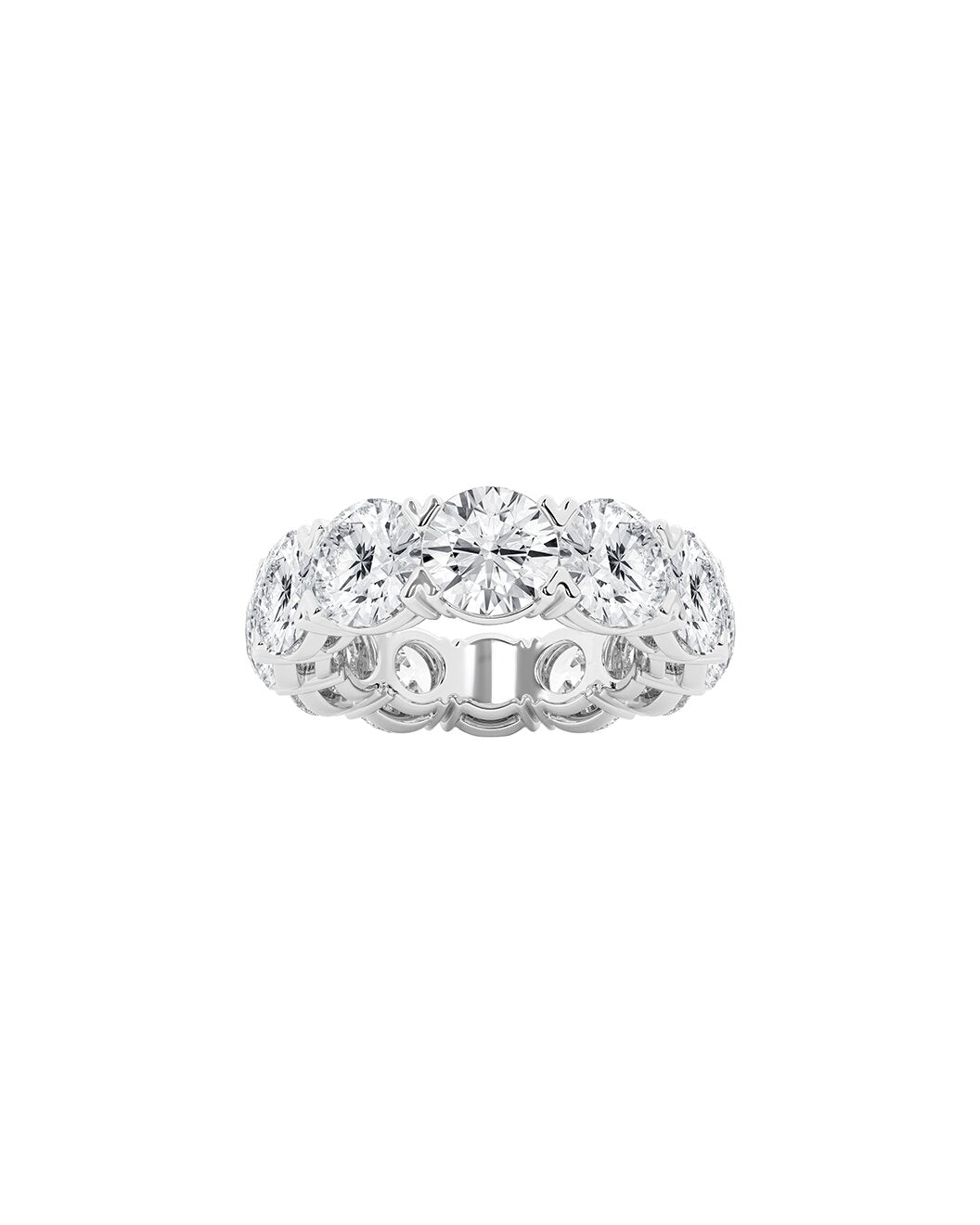 Laurentine 12 Carats Round Cut Lab Grown Diamond Eternity Ring in Platinum