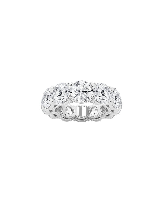 Laurentine 12 Carats Round Cut Lab Grown Diamond Eternity Ring in Platinum