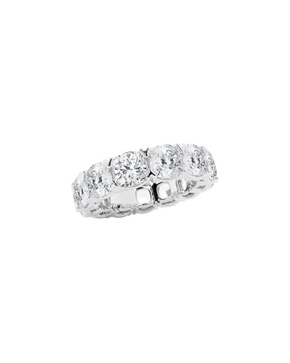 Laurentine 12 Carats Round Cut Lab Grown Diamond Eternity Ring in Platinum Side