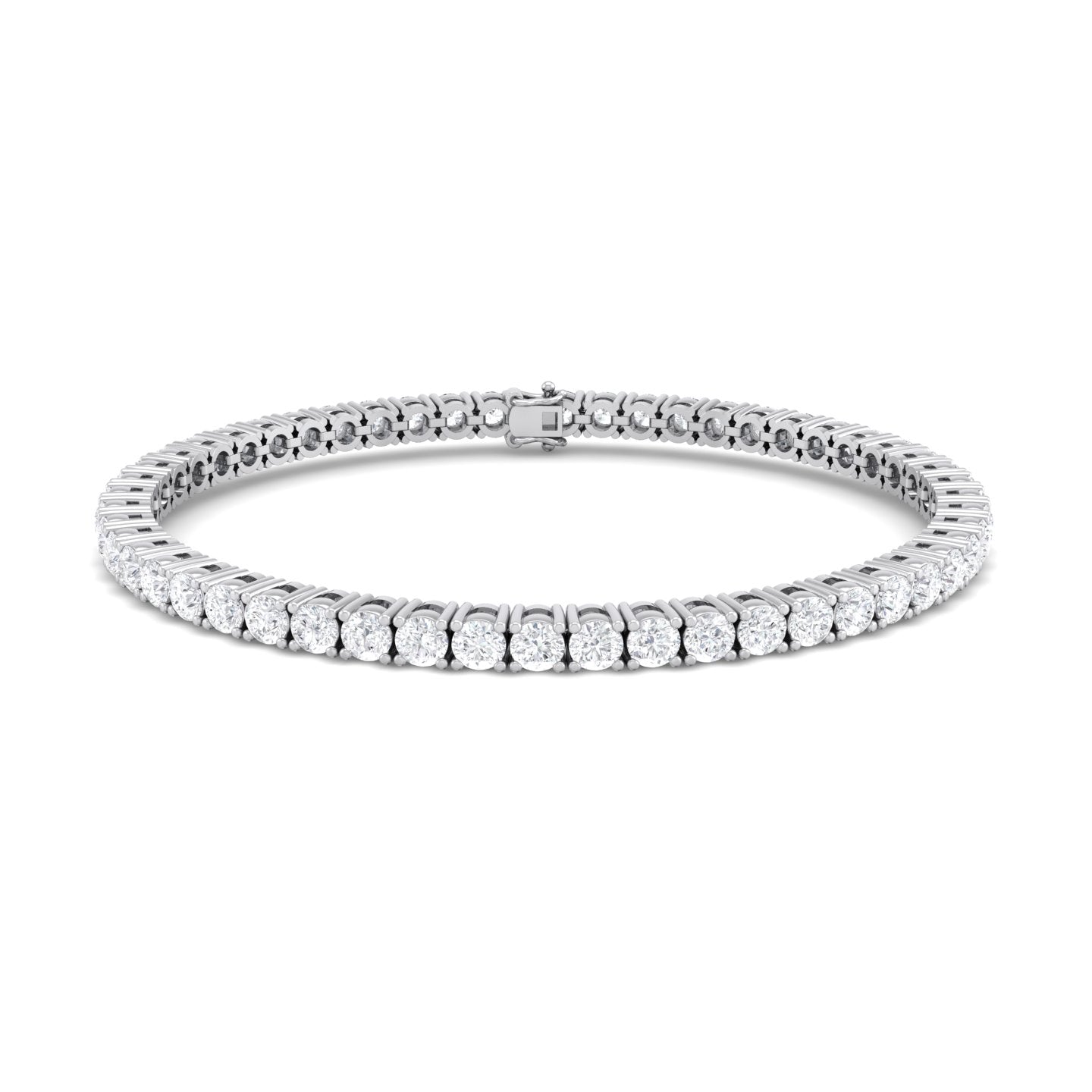 Laury 21 Carat Round Cut Lab Grown Diamond Classic Tennis Bracelet white BG