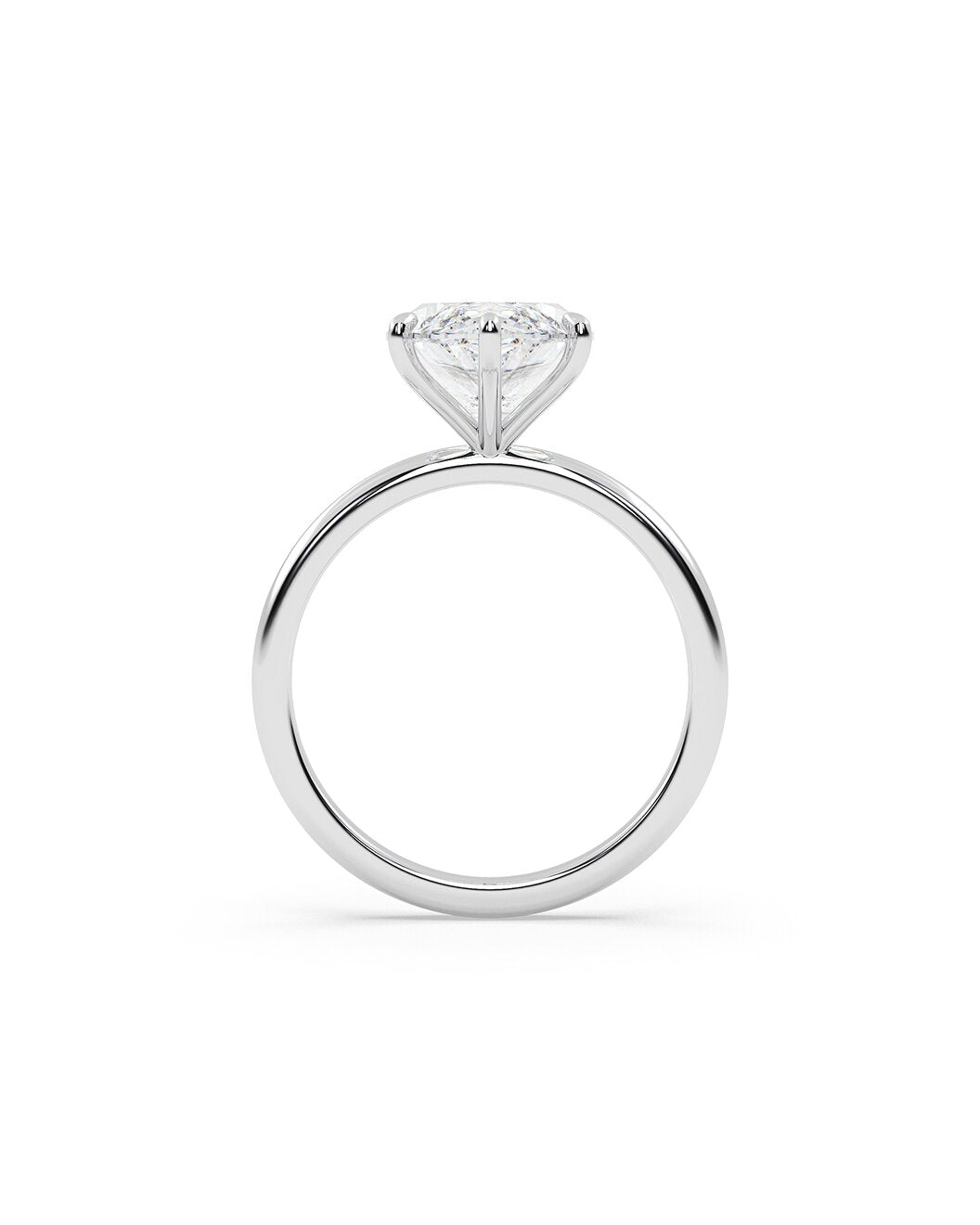 Diamond ring on a white background
