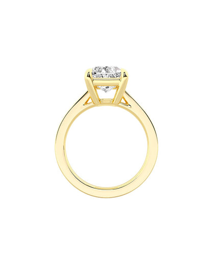 Levana 7 Carat Radiant Cut Lab Grown Diamond Engagement Ring in 14k Yellow Gold