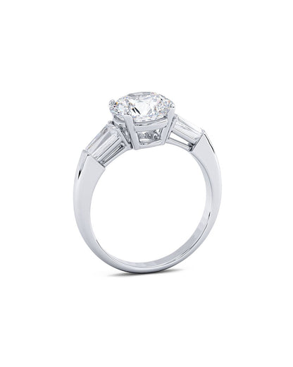 Lilae 2.30 Carat Round Cut Lab Grown Diamond Engagement Ring in 14k White Gold Side