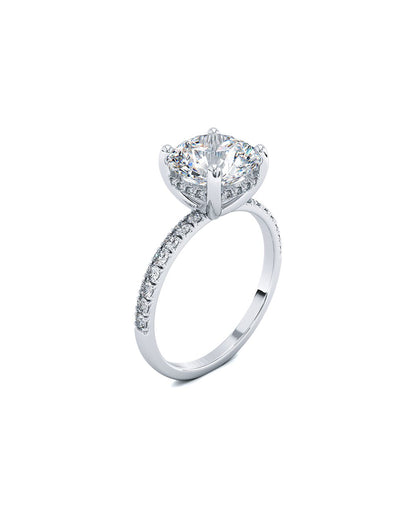 Lilaia 2.35 Carat Round Cut Lab Grown Diamond Engagement Ring in 14k White Gold Side