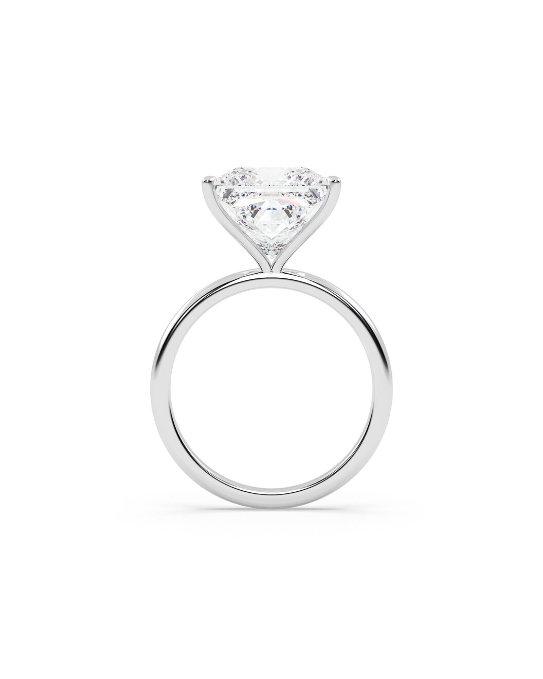 Diamond ring with a white background
