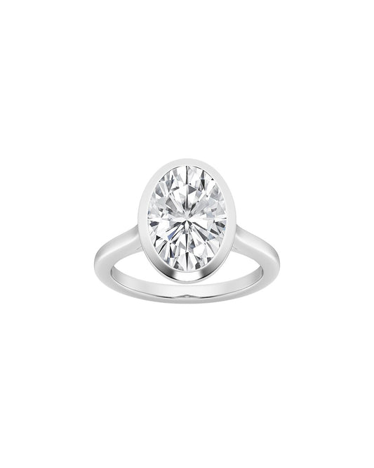Diamond ring bezel settings on a white background