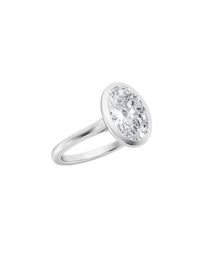 Diamond ring bezel settings with a white background