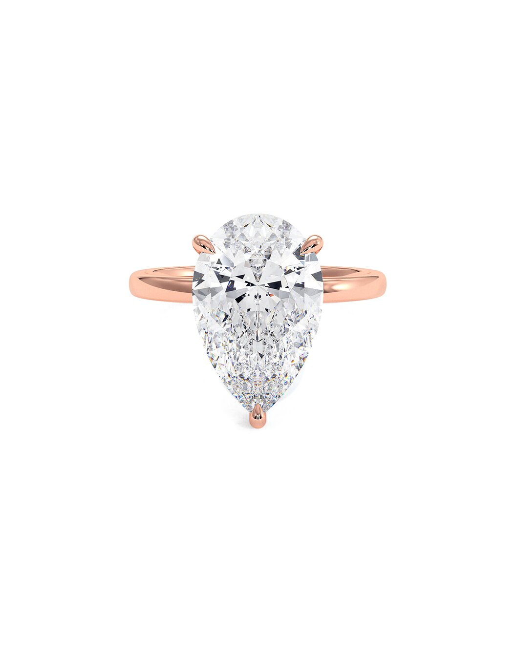 Lioraia 4.01 Carat Pear Cut Lab Grown Diamond Engagement Ring in 14k Rose Gold