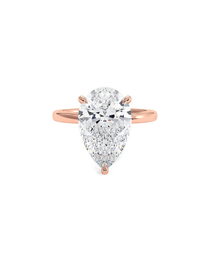 Lioraia 4.01 Carat Pear Cut Lab Grown Diamond Engagement Ring in 14k Rose Gold