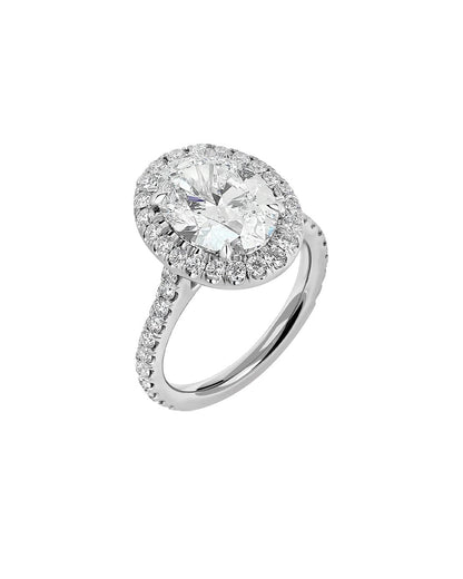 Lioranette 3.50 Carat Oval Cut Lab Grown Diamond Engagement Ring in 14k White Gold side