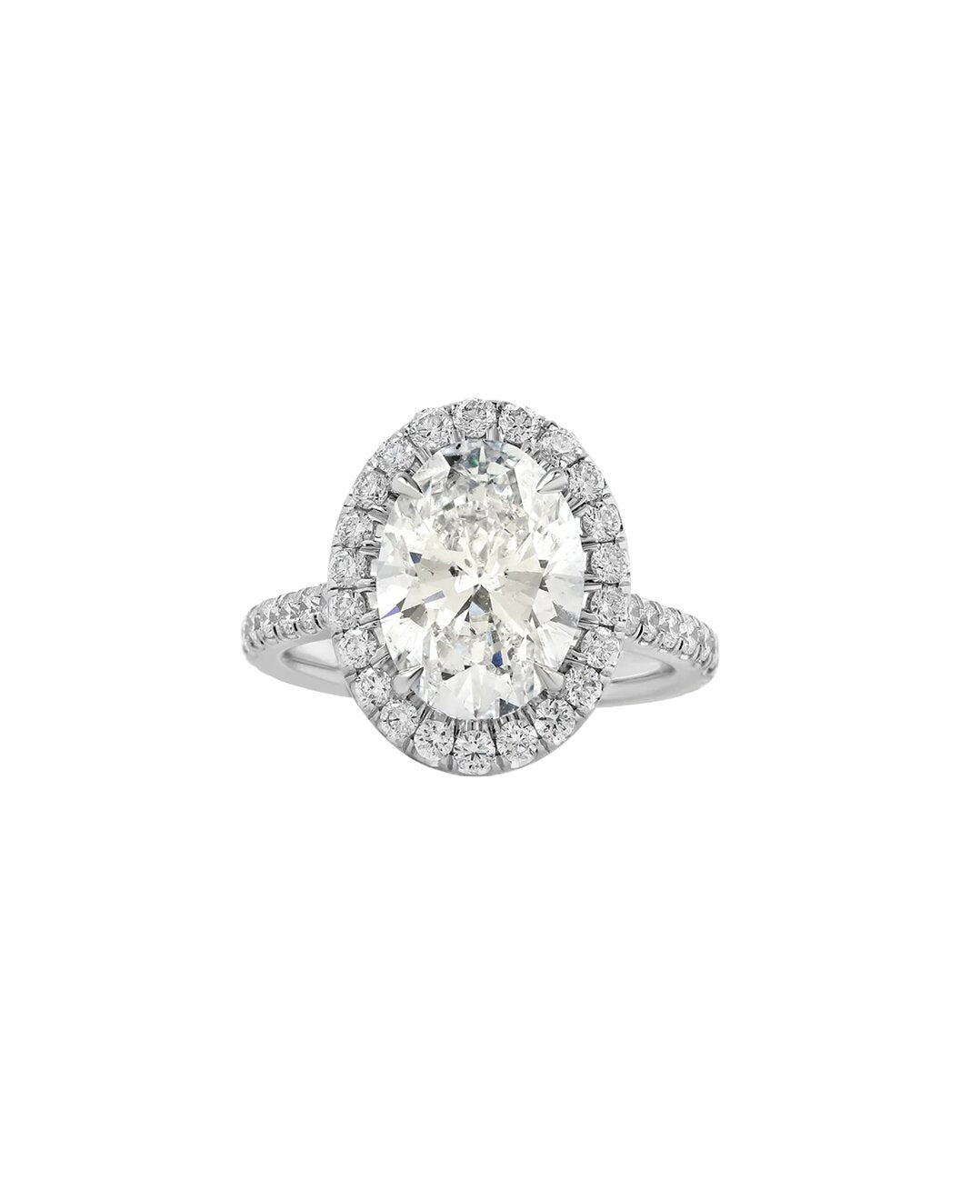Lioranette 3.50 Carat Oval Cut Lab Grown Diamond Engagement Ring in 14k White Gold