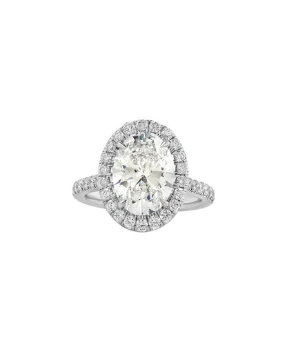 Lioranette 3.50 Carat Oval Cut Lab Grown Diamond Engagement Ring in 14k White Gold