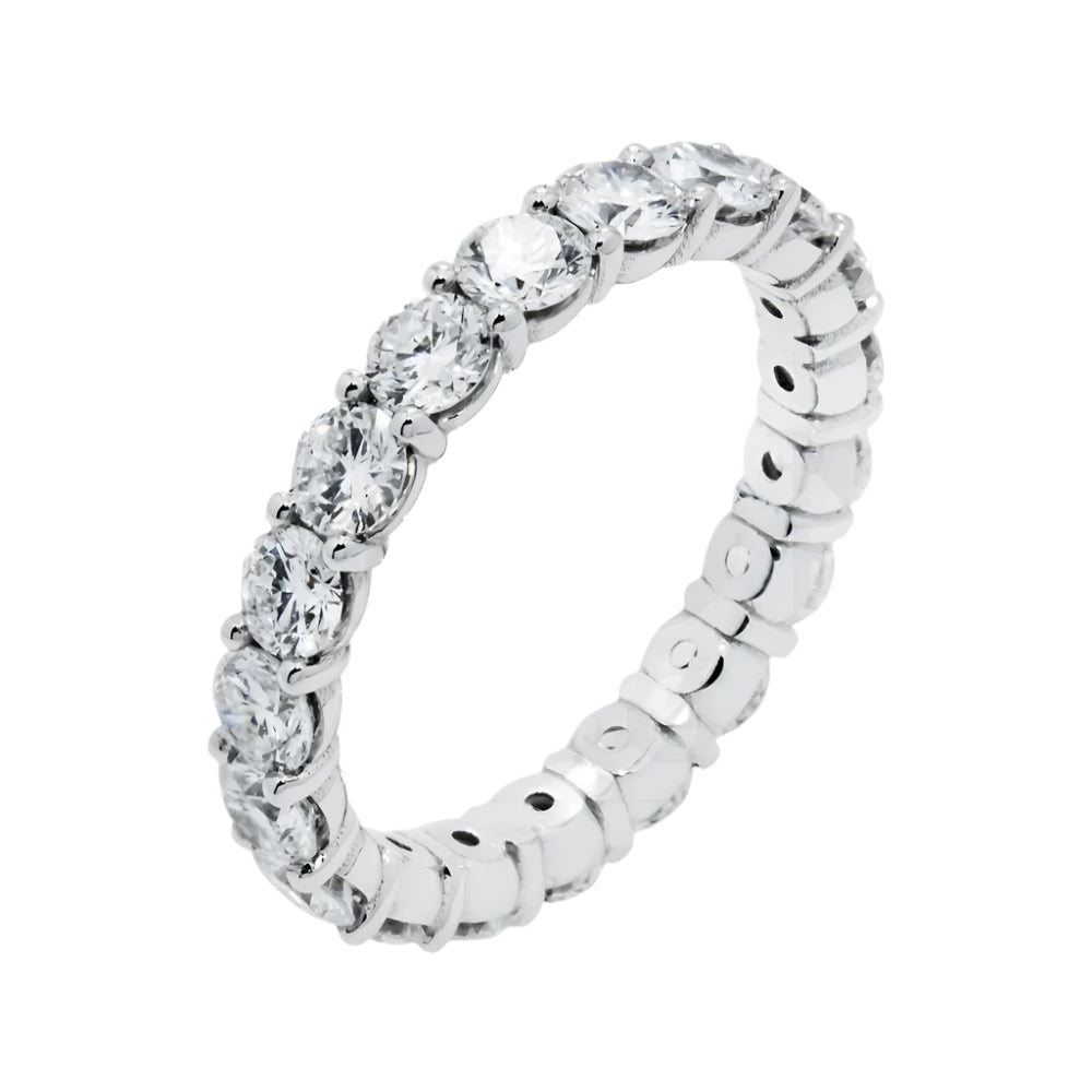 Liosha 3 Carat Round Cut Lab Grown Diamond Eternity Ring Side 1