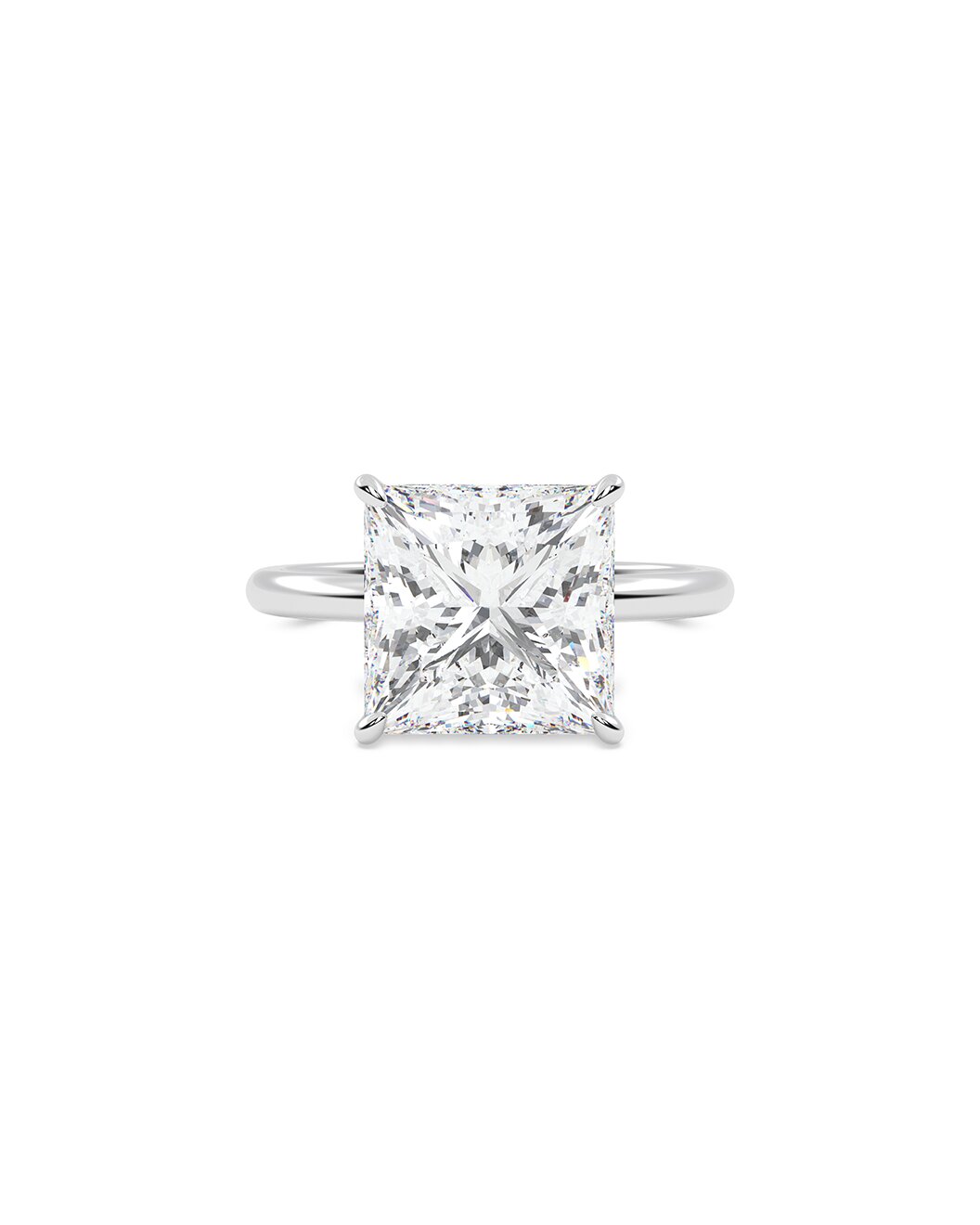 Liriel 5 Carat Princess Cut Lab Grown Diamond Engagement Ring in 14k White Gold