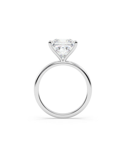 Liriel 5 Carat Princess Cut Lab Grown Diamond Engagement Ring in 14k White Gold Back View