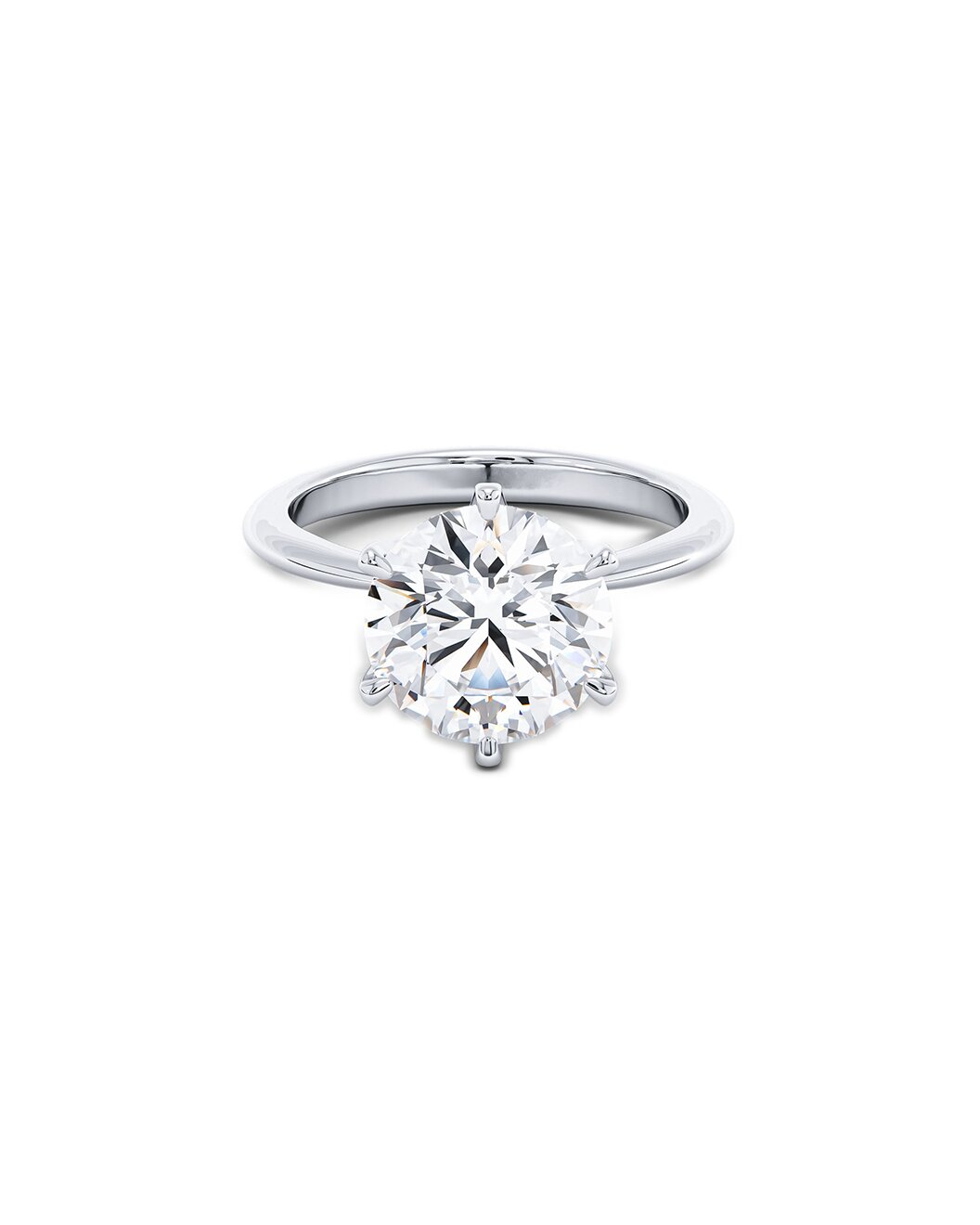 Diamond ring on a white background