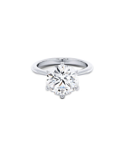 Diamond ring on a white background