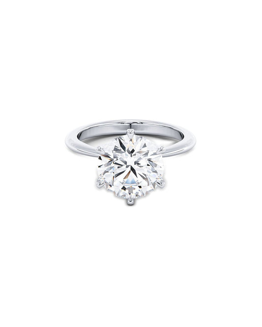 Diamond ring on a white background