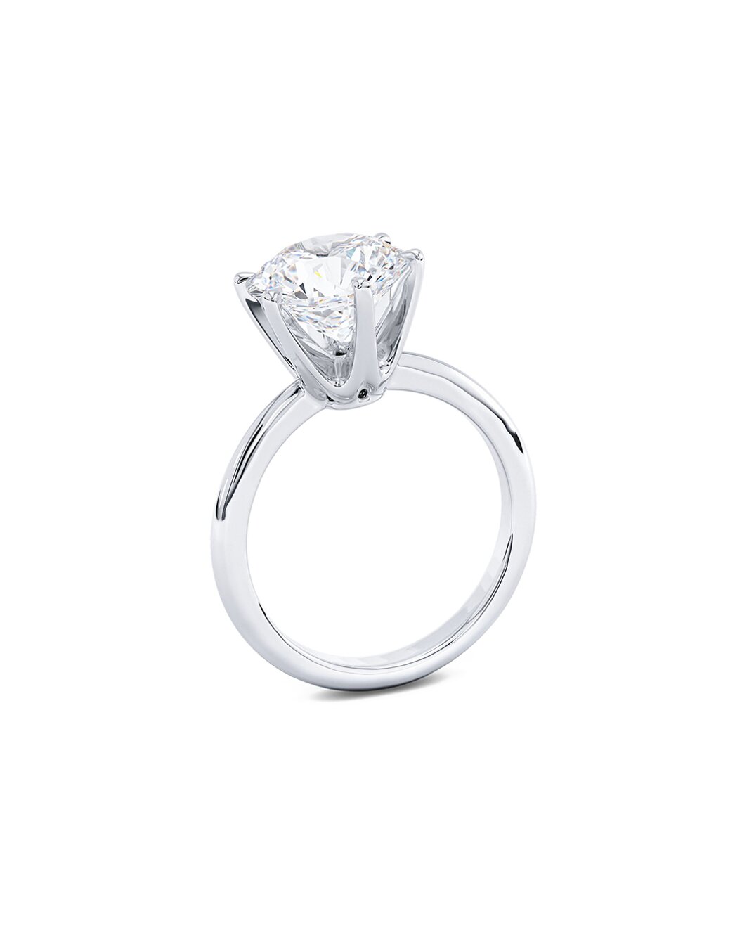 Diamond ring on a white background