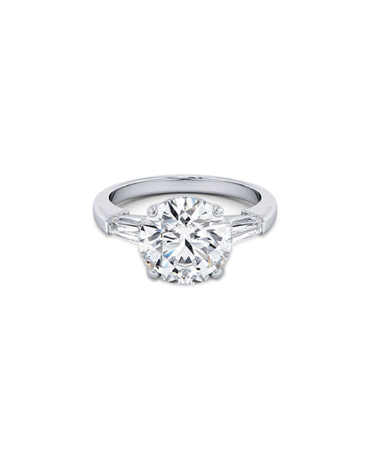 Diamond ring on a white background