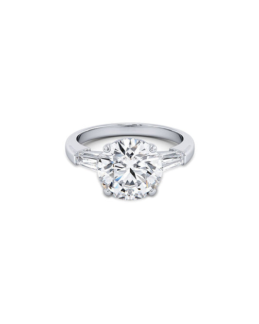 Diamond ring on a white background