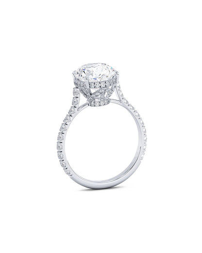 Lissavellea 3.70 Carat Oval Cut Lab Grown Diamond Engagement Ring in 14k White Gold