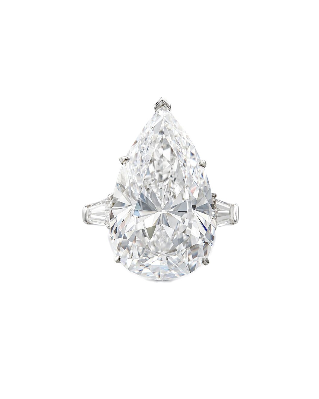 Lodema 5 Carat Pear Cut Lab Grown Diamond Engagement Ring in 14k White Gold