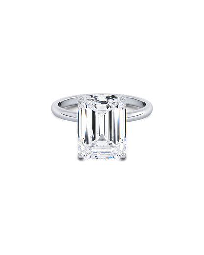 Lolita 5 Carat Emerald Cut Lab Grown Diamond Engagement Ring Front