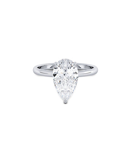 Lorna 2 Carat Pear Cut Lab Grown Diamond Engagement Ring in 14k White Gold