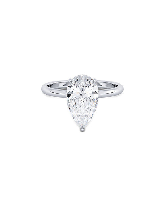 Lorna 2 Carat Pear Cut Lab Grown Diamond Engagement Ring in 14k White Gold