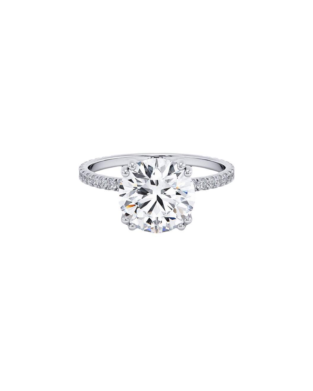 Lovia 2.35 Carat Round Cut Lab Grown Diamond Engagement Ring in 14k White Gold