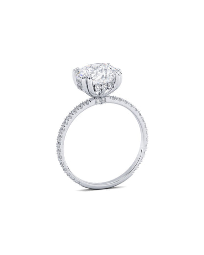 Lovia 2.35 Carat Round Cut Lab Grown Diamond Engagement Ring in 14k White Gold Side