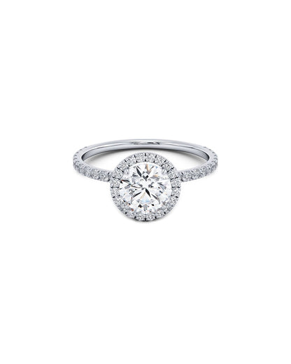 Lowena 2.10 Carat Round Cut Lab Grown Diamond Engagement Ring in 14k White Gold - Front